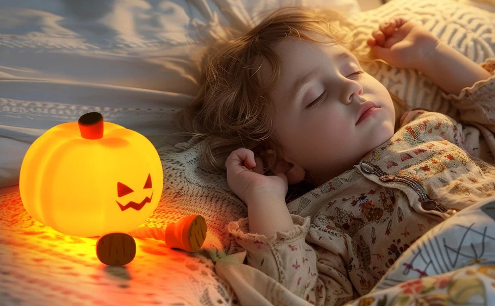 Halloween Hanging Decorations Cute LED Pumpkin Lamps With Rope