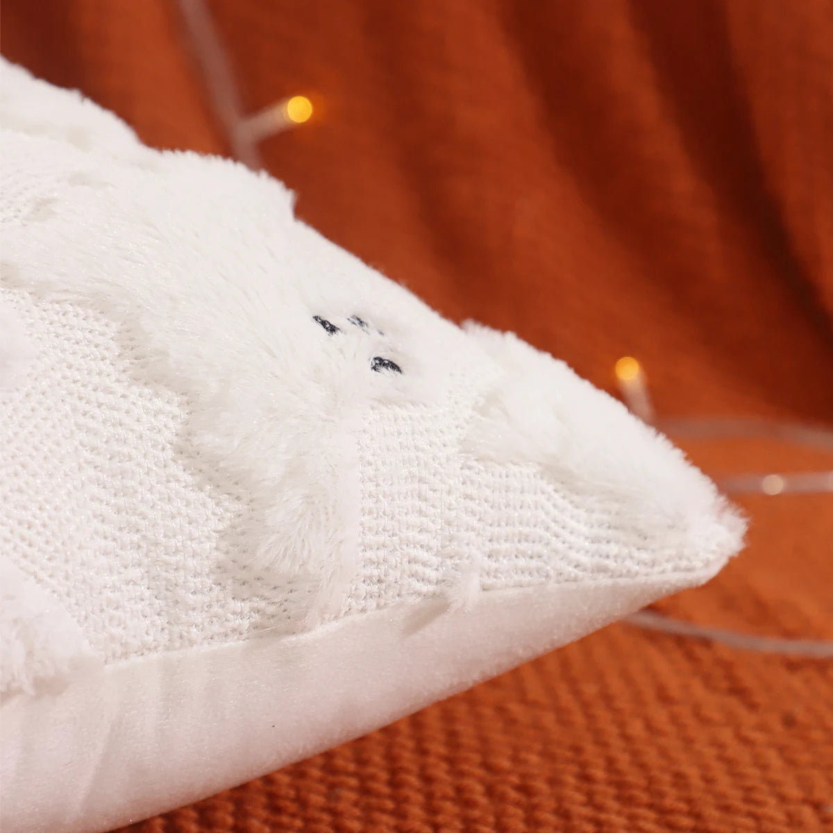 Halloween Decoration Pumpkin Ghost Quilting Plush Pillow 18x18