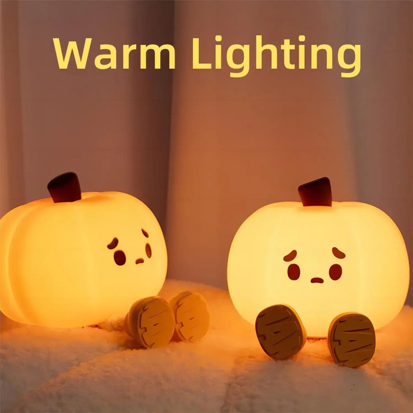Halloween Hanging Decorations Cute LED Pumpkin Lamps With Rope