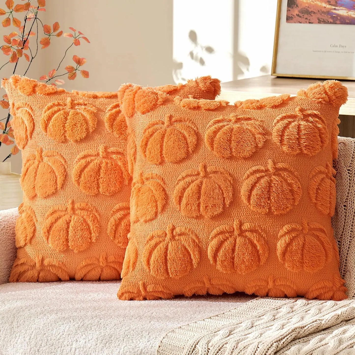 Halloween Pumpkin Pillow Covers Decorative Pattern Pillowcases 18x18