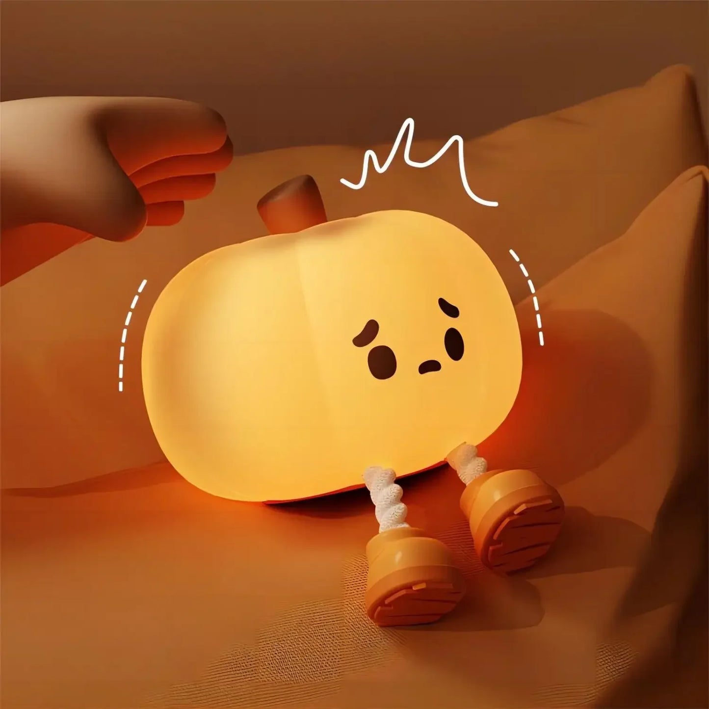 Halloween Hanging Decorations Cute LED Pumpkin Lamps With Rope