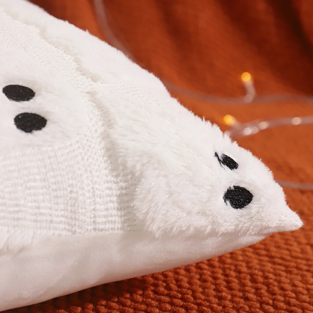 Halloween Decoration Pumpkin Ghost Quilting Plush Pillow 18x18