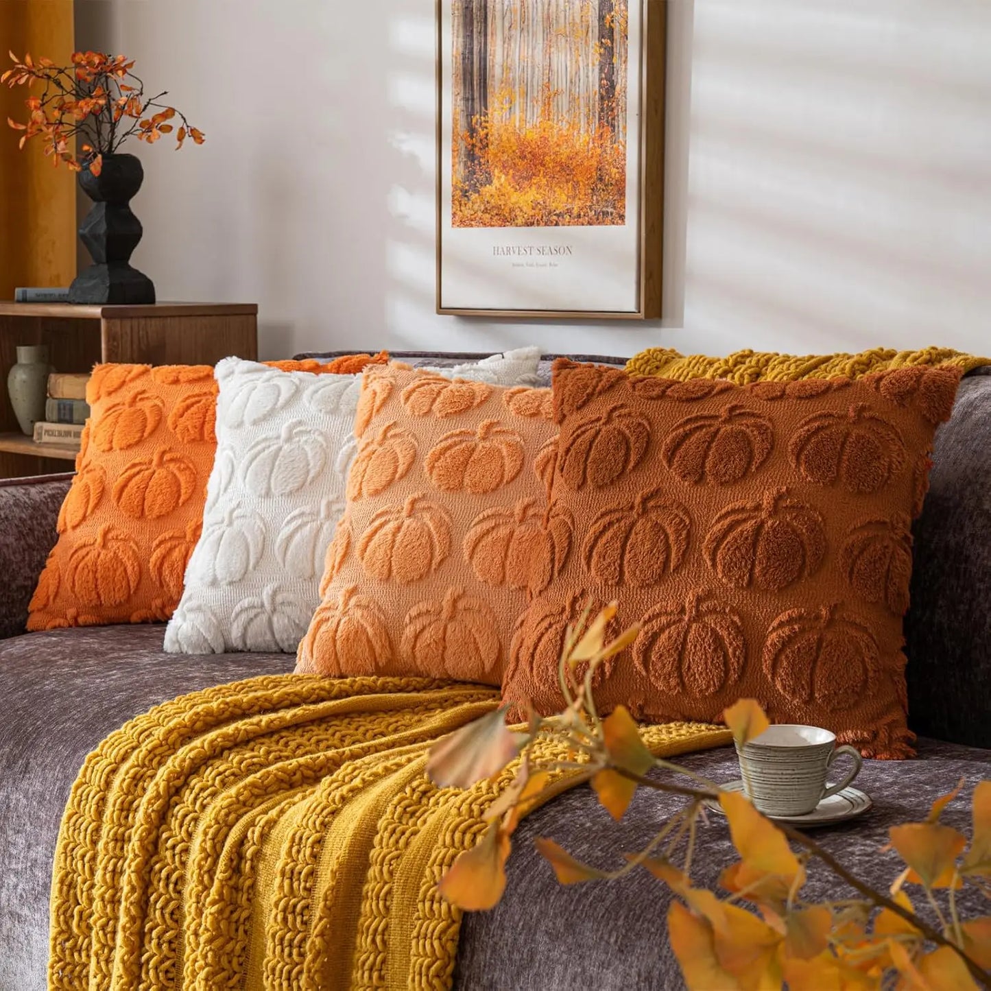 Halloween Pumpkin Pillow Covers Decorative Pattern Pillowcases 18x18