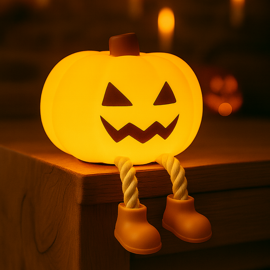 Halloween Hanging Decorations Cute LED Pumpkin Lamps With Rope
