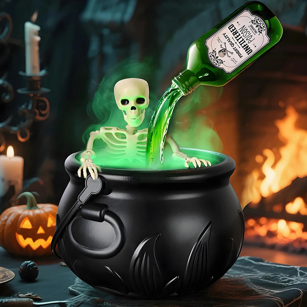 Witch Bowl  Mist Maker Cauldron with Floating Bottle