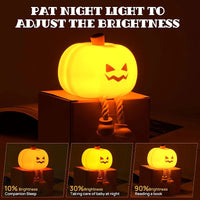 Halloween Hanging Decorations Cute LED Pumpkin Lamps With Rope