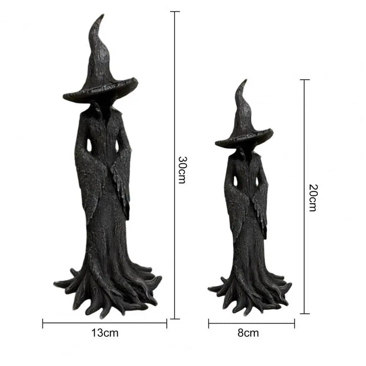 Witch Statue Spooky Halloween Witch Statue Sculpture