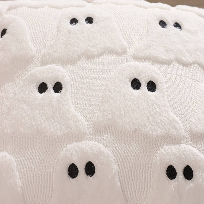 Halloween Decoration Pumpkin Ghost Quilting Plush Pillow 18x18