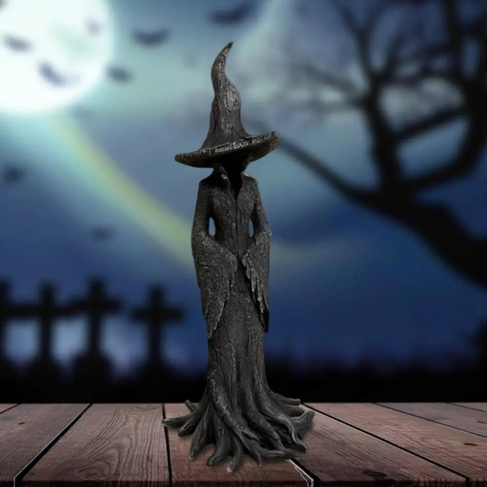 Witch Statue Spooky Halloween Witch Statue Sculpture