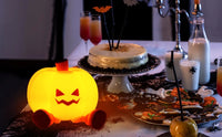 Halloween Hanging Decorations Cute LED Pumpkin Lamps With Rope
