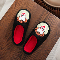 Black Halloween Horror Clown Pattern Embroidered Thick-Soled Comfortable Slippers