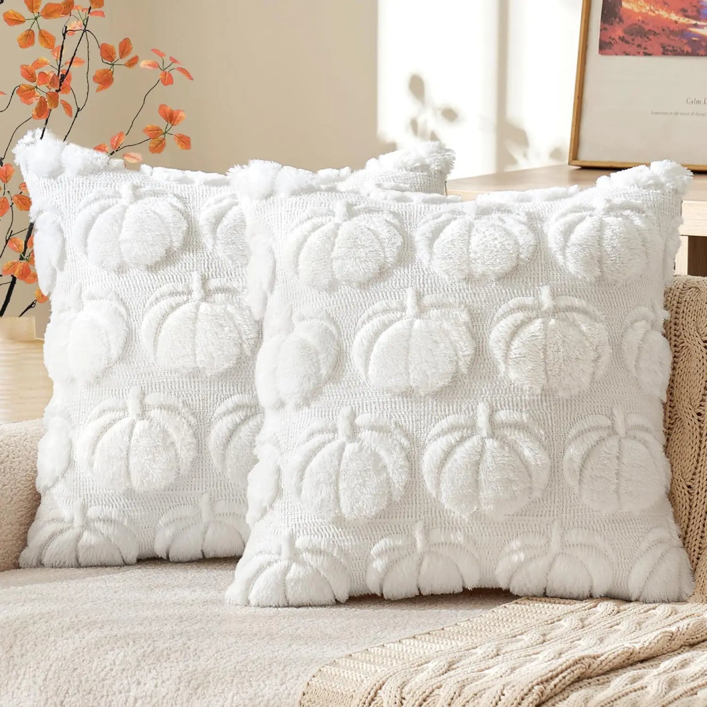 Halloween Pumpkin Pillow Covers Decorative Pattern Pillowcases 18x18