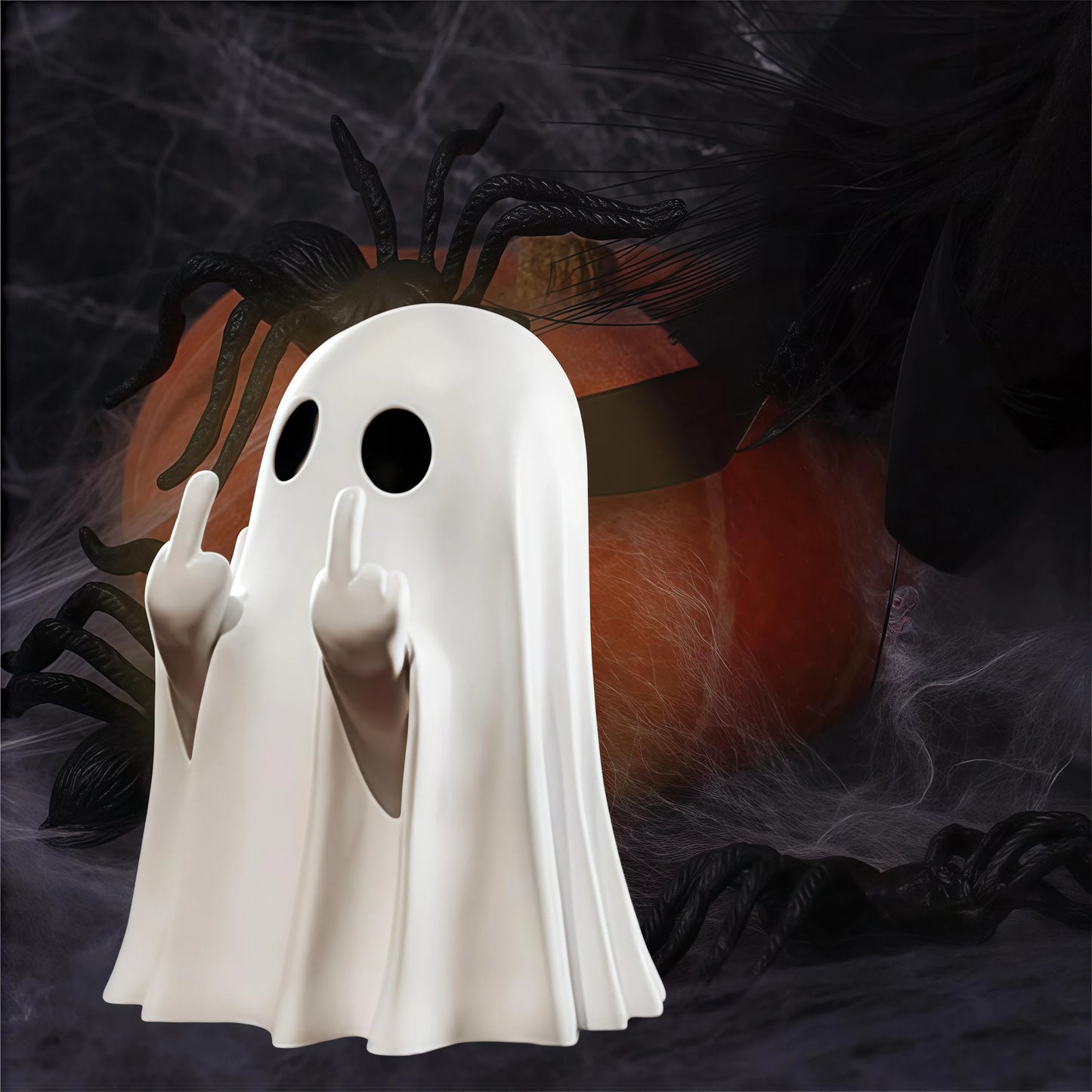 Middle Finger Ghost Statue
