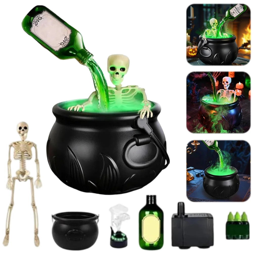 Witch Bowl  Mist Maker Cauldron with Floating Bottle