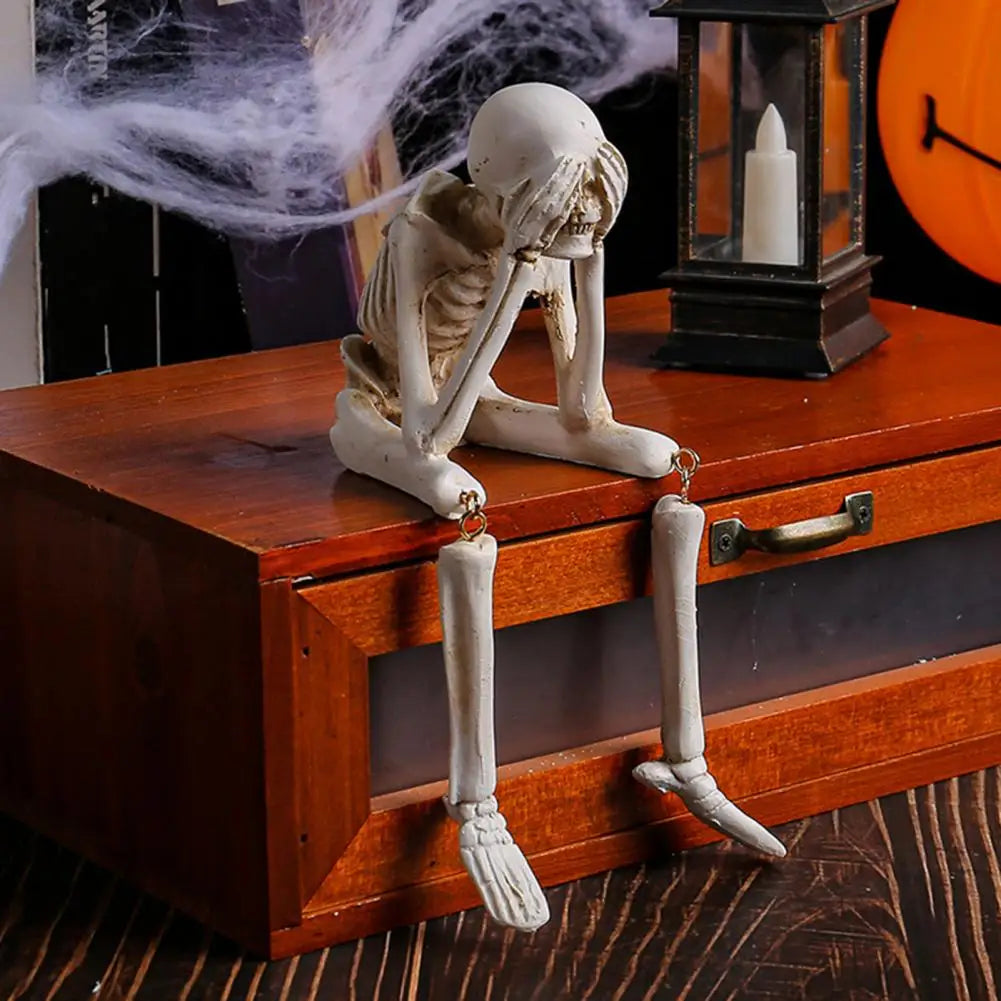 Skeleton Pose Decor  Halloween  Statues Set
