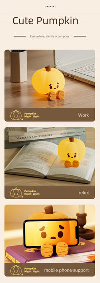 Halloween Hanging Decorations Cute LED Pumpkin Lamps With Rope