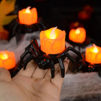 Halloween Decorations LED Candle Light  Spider Pumpkin Lamp