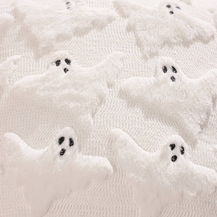 Halloween Decoration Pumpkin Ghost Quilting Plush Pillow 18x18