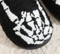 Skull Finger Pattern Skull  Thick-Soled Comfortable Woolen Cotton Slippers