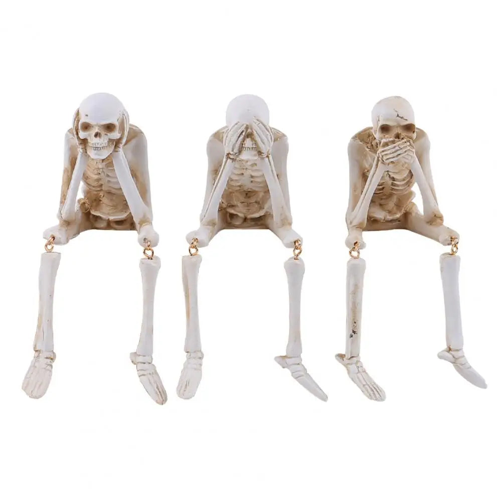 Skeleton Pose Decor  Halloween  Statues Set