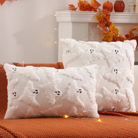 Halloween Decoration Pumpkin Ghost Quilting Plush Pillow 18x18