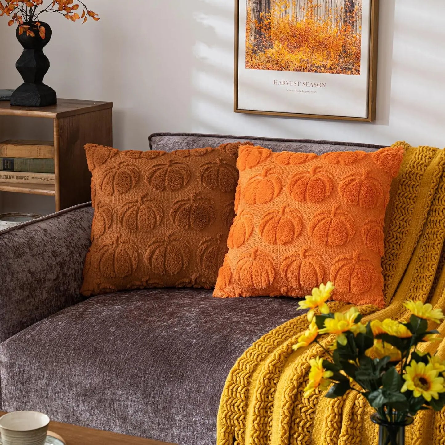 Halloween Pumpkin Pillow Covers Decorative Pattern Pillowcases 18x18