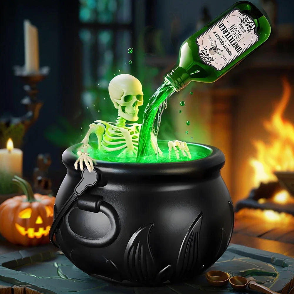 Witch Bowl  Mist Maker Cauldron with Floating Bottle