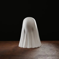 Black Middle Finger Cute Ghost Statue Small Scary Ghost Figurines