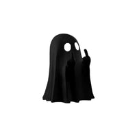 Black Middle Finger Cute Ghost Statue Small Scary Ghost Figurines