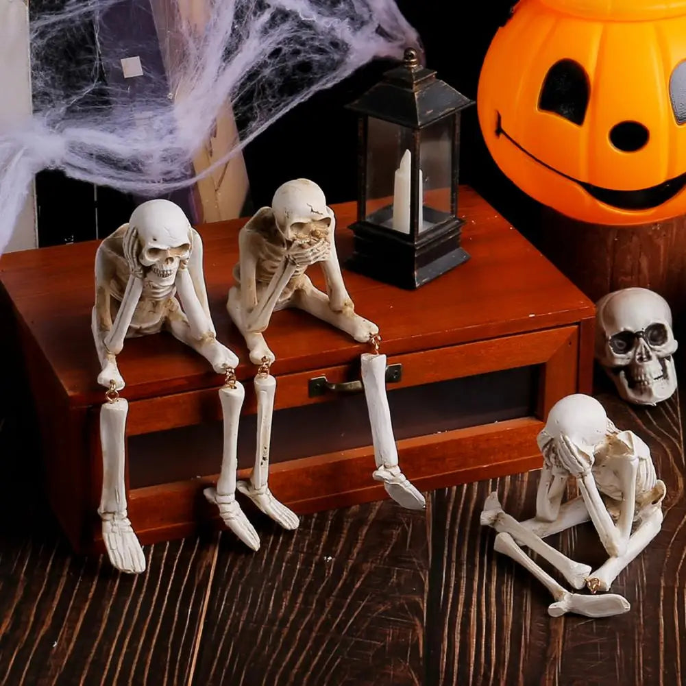Skeleton Pose Decor  Halloween  Statues Set