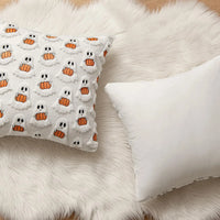 Ghost Pumpkin Fur Pillow Covers 18x18