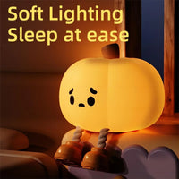 Halloween Hanging Decorations Cute LED Pumpkin Lamps With Rope