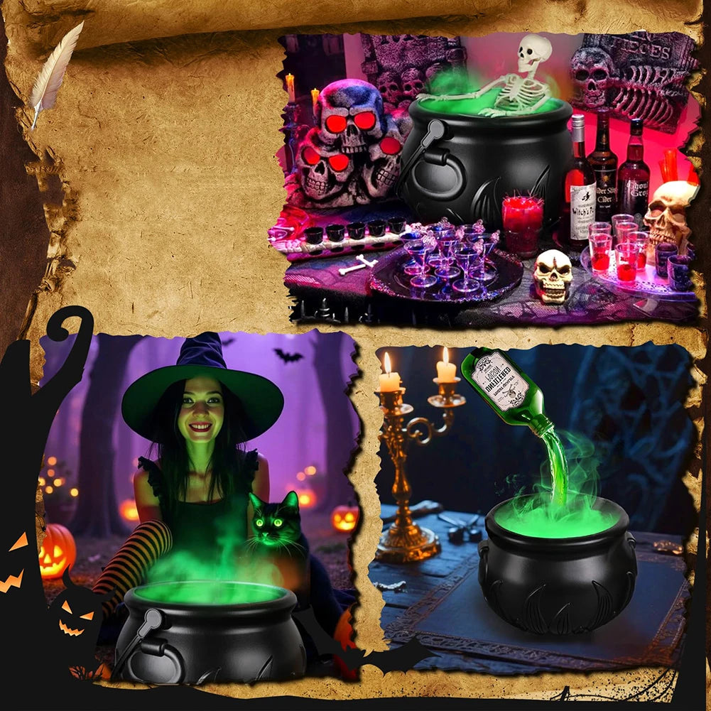 Witch Bowl  Mist Maker Cauldron with Floating Bottle