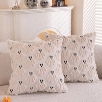 Ghost Pumpkin Fur Pillow Covers 18x18