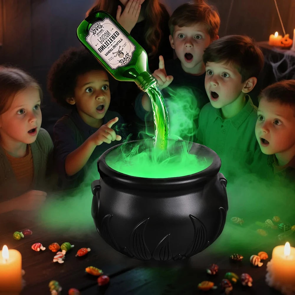 Witch Bowl  Mist Maker Cauldron with Floating Bottle