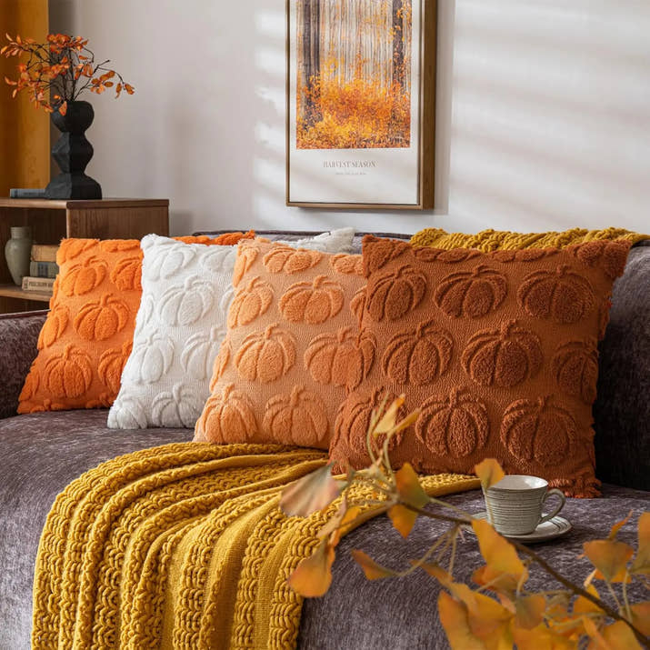 Halloween Pumpkin Pillow Covers Decorative Pattern Pillowcases 18x18