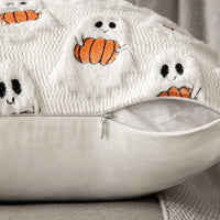 Ghost Pumpkin Fur Pillow Covers 18x18