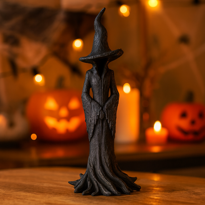 Witch Statue Spooky Halloween Witch Statue Sculpture