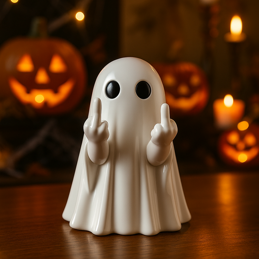 Middle Finger Ghost Statue